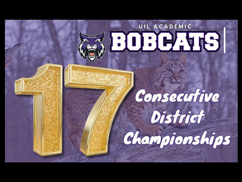 Hallsville High School's UIL Academic teams scored a massive victory at the District 10 UIL meet on March 27-29, with the Bobcats securing an astounding 17th straight Sweeptstakes title in academic competition. Click to view all the results.